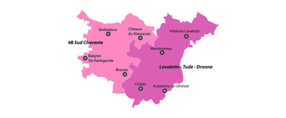 Carte du Pays Sud Charente